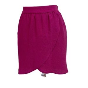 Ophelia Fuschia Faux Wrap Skirt Size L